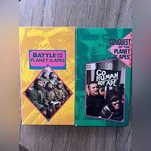 Two Vintage Plant of the Apes VHS Tapes The Battle & Conquest